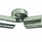 double silver wall light