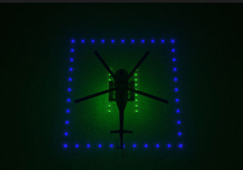 heli blue lights